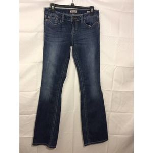 MEK USA DNM Dark Wash Slim Boot Cut Jeans Women Size 28